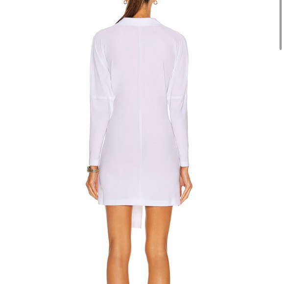 NWT Norma Kamali Mini Tie Front NK Shirt Dress - Picture 5 of 6